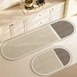 VIKAMA1/2PCS Japanese Simple Wind Diatom Mud Mat Absorbent Quick Drying Long Kitchen Mat Toilet Bathroom Non-Slip Foot Mat