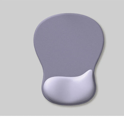 Ergonomic Gel Wrist Mouse Pad — Pain Relief, Smooth Fabric Surface & Non-Slip PU Base