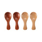 4-Pack Mini Wooden Spoons Small Short-Handle Sugar Salt Spice Scoops for Coffee Tea & Baby Feeding