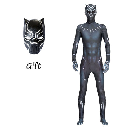 Black Panther Attacked Mask Adult Kids Jumpsuits
