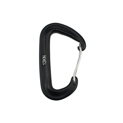 12KN Small Climbing Carabiner D-Shape Mountaineering Buckle Hook