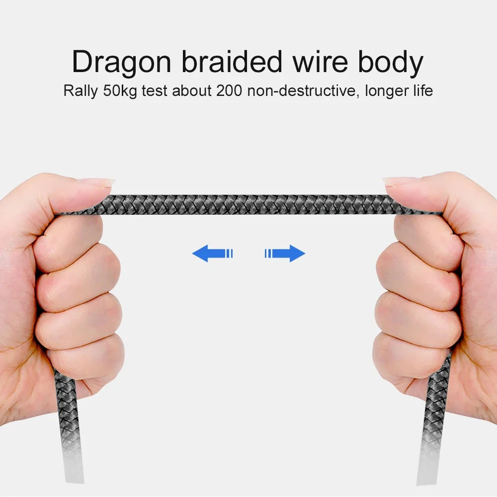 USB A to Type C Charging Cable 2A Fast Charger Nylon Data Cable 1M 2M 3M For Android Huawei Samsung TypeC Phone Charging Device