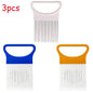 Colorful Onion Slicer & Holder - Stainless Steel Potato Chip Style Vegetable Slicer (1/2/3/4-Pack)
