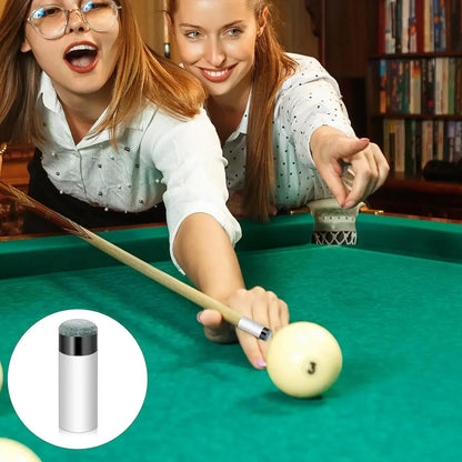 5/10-Pack 12mm Screw-On Pool Cue Tips with Ferrules — Leather Billiard Cue Tip Replacements