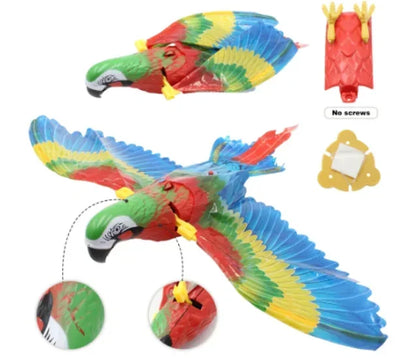 Interactive Flying Bird Cat Toy: Electric Hanging Eagle Teaser with Scratch Rope