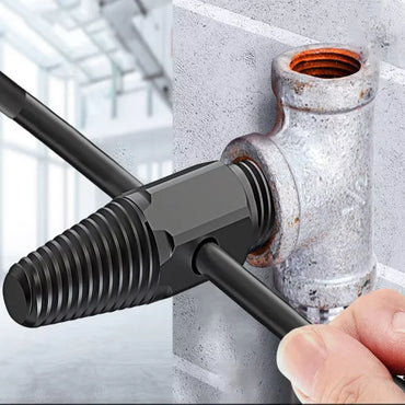 Double Head Wrench and Broken Screw Extractor Set for Faucet Valves, Water Pipes and Bolts
