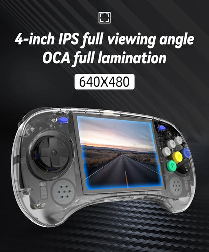 4.0-Inch Retro Handheld Game Console, 640x480 IPS Screen, RK3566 Linux Emulator, 3500mAh, HDMI, WiFi & Bluetooth