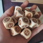 10pcs/set Wooden Dice 6 Side Laser Engraving  Digital Dice DIY Games Accessories 20mm