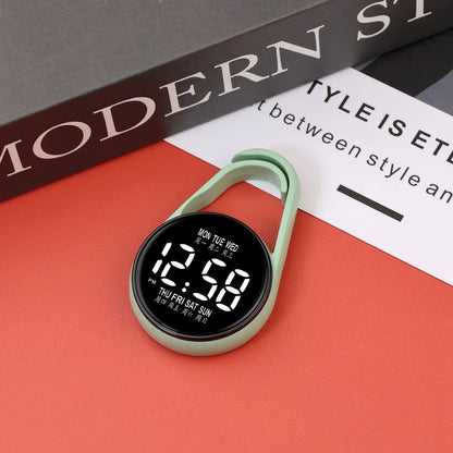 LED Hanging Digital Pocket Watch with Night Light Touch Control Pendant Clock