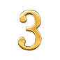 Brass House Number Self-Adhesive 3D Door Numbers Hotel Home Sticker Address Mailbox Numbers #0-9 Home Decoration