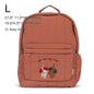 Kids Cotton Backpack (S/L) – Kindergarten & Travel Schoolbag for Toddlers, Children and Moms, Waterproof Geometric Cherry Lemon