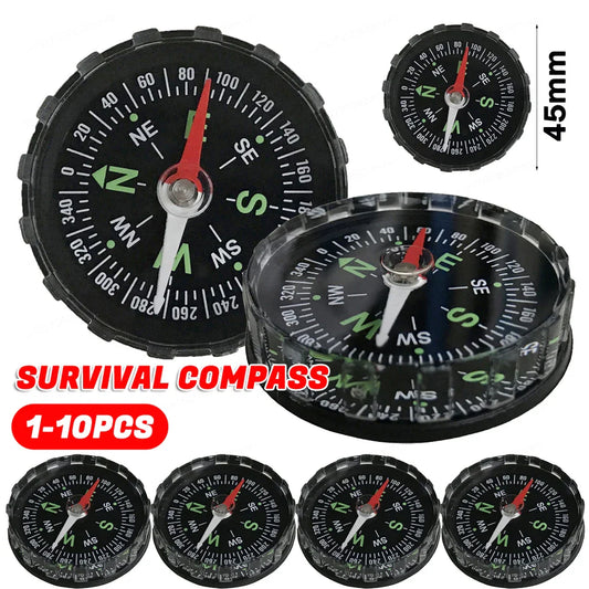 45mm (1.77 in) Mini Pocket Compass – Portable Handheld Navigation for Camping, Hiking & Survival