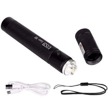Mini 2-in-1 Cat Keychain Laser Pointer & LED Flashlight - Portable Interactive Pet Toy