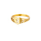 Fashion Hollow Initial Letter Heart Rings For Women Gold Color Stainless Steel A-Z Letter Ring Aesthetic Wedding Jewelry Gift