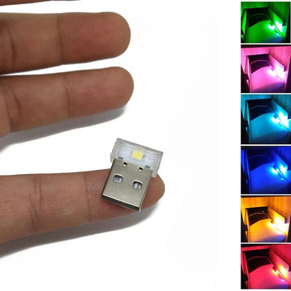 Mini USB LED Car Ambient Light - Colorful Interior Atmosphere Lamp with Emergency Mode