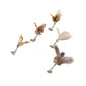 Interactive Cat Feather Toy Refill Kit – Feather Birds, Faux Worm & Foam Ball with Bell for Kittens
