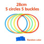 Kids Outdoor Agility Jump Ring Set 10 Hoops 10 Connectors 28/35 cm (11 in / 13.8 in) Physical Training Toy