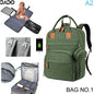 Waterproof Diaper Bag Backpack for Moms – Multi-Pocket Baby Travel Tote with Changing Pad & Stroller Straps