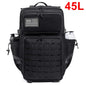 25L & 45L Tactical Backpack for Men & Women – Laser-Cut MOLLE Hiking Daypack, School & Gym Rucksack with Dual Bottle Holders