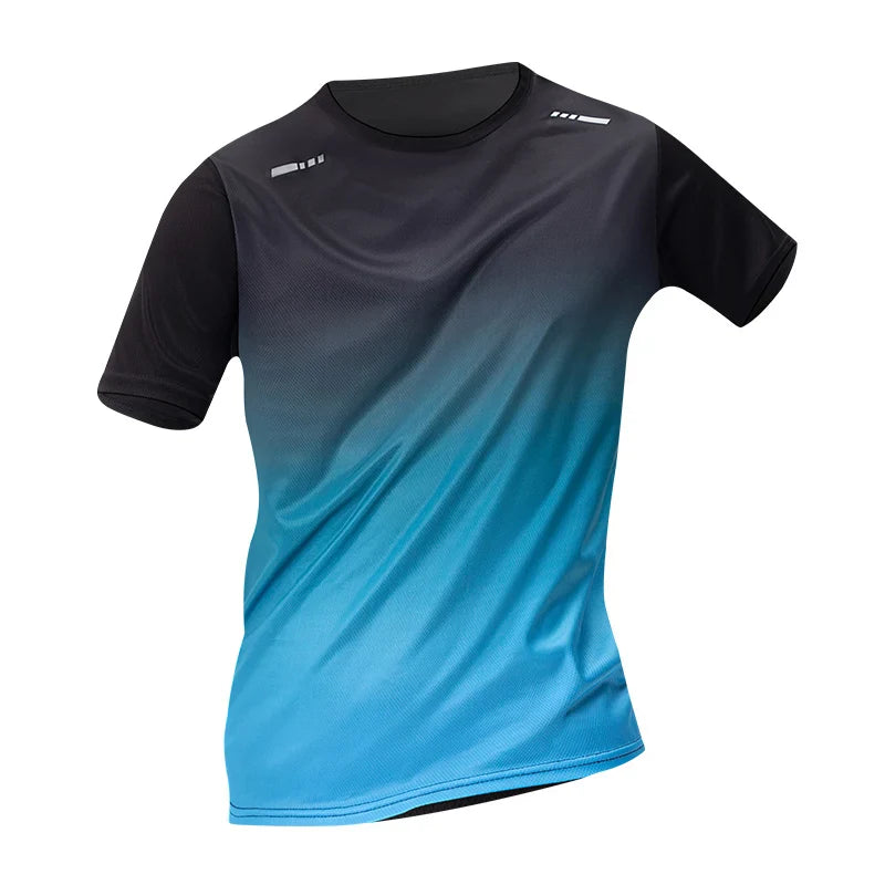 Men's Gradient Quick-Dry Sports T-Shirt Short Sleeve - Running & Fitness Casual Tee