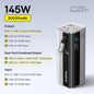 145W 20800mAh Power Bank – 100W USB-C PD Portable Charger, Dual USB-A/USB-C, Digital Display for Laptop, Phone & Gaming Handhelds