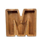 26-Letter Wooden Piggy Bank Alphabet Moneybox Coin Saving Box for Kids Desktop Home Decor
