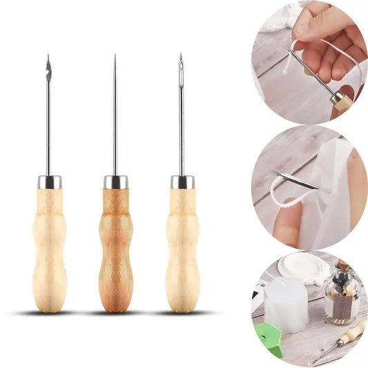 Round Hole Cone Punch Tool for DIY Silicone Mold Making - Hand Drill Awl and Candle Wick Punch