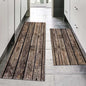 VIKAMA Wood Striped Carpet Kitchen Rug Thin Door Mat Long Floor Mat Laundry Room Carpet Living Room Carpet Rug For Bedroom Home