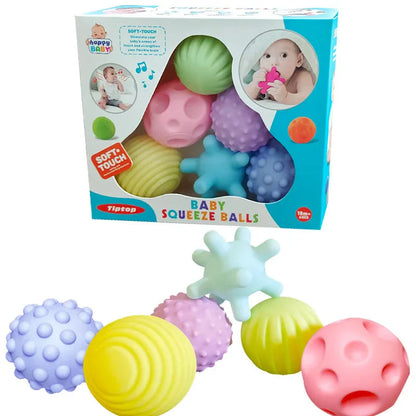 6Pcs Textured Multi Ball Set for Baby Tactile Training