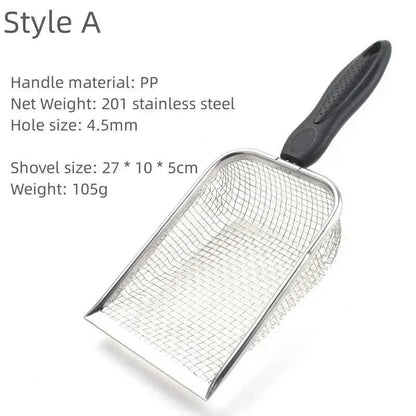 Long Handle Stainless Steel Cat Litter Scoop