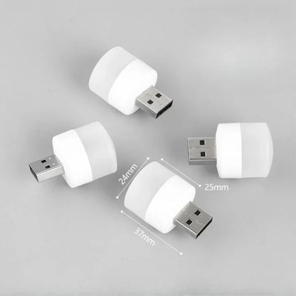 Mini USB Night Light 3-5 Pack Warm & White LED Reading Light USB Plug-In Portable Eye Protection Lamp