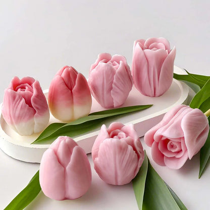 3D Tulip Silicone Mold for Candle Making, Soap, Resin & Plaster Crafts