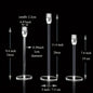 3-Pack Clear Acrylic Candle Holders – Modern Candelabra Table Centerpiece for Weddings, Parties & Holiday Decor