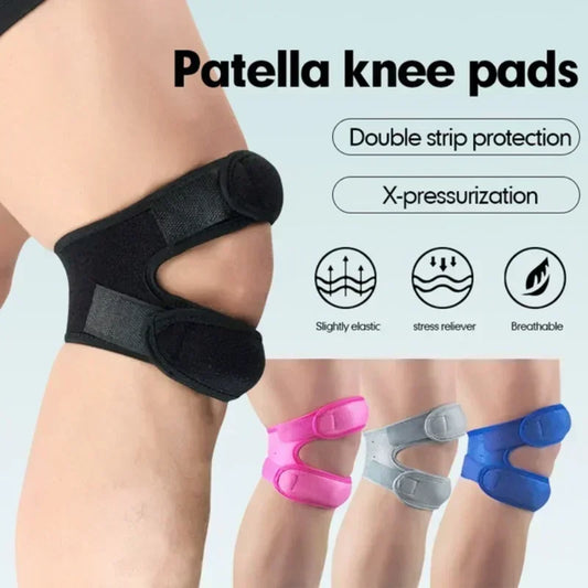 1-Pack Pressurized Knee Wrap Sleeve Elastic Knee Support Brace with Protective Pad for Basketball Tennis Cycling