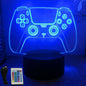 3D LED Neon Gamer Lamp - RGB Acrylic Night Light with Remote & Touch for Kids & Gaming Room
