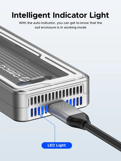 40Gbps USB4 M.2 NVMe SSD Enclosure 8TB — Cooling Fan, Thunderbolt 3/4