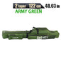 Portable Foldable Fishing Rod Bag Case - Waterproof Oxford Rod Carrier with Reel Storage, 122 / 152 / 182 cm (48 / 60 / 72 in)