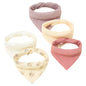 5-Pack Cotton Baby Drool Bibs Soft Absorbent Button Closure Unisex Newborn Infant Feeding Bibs