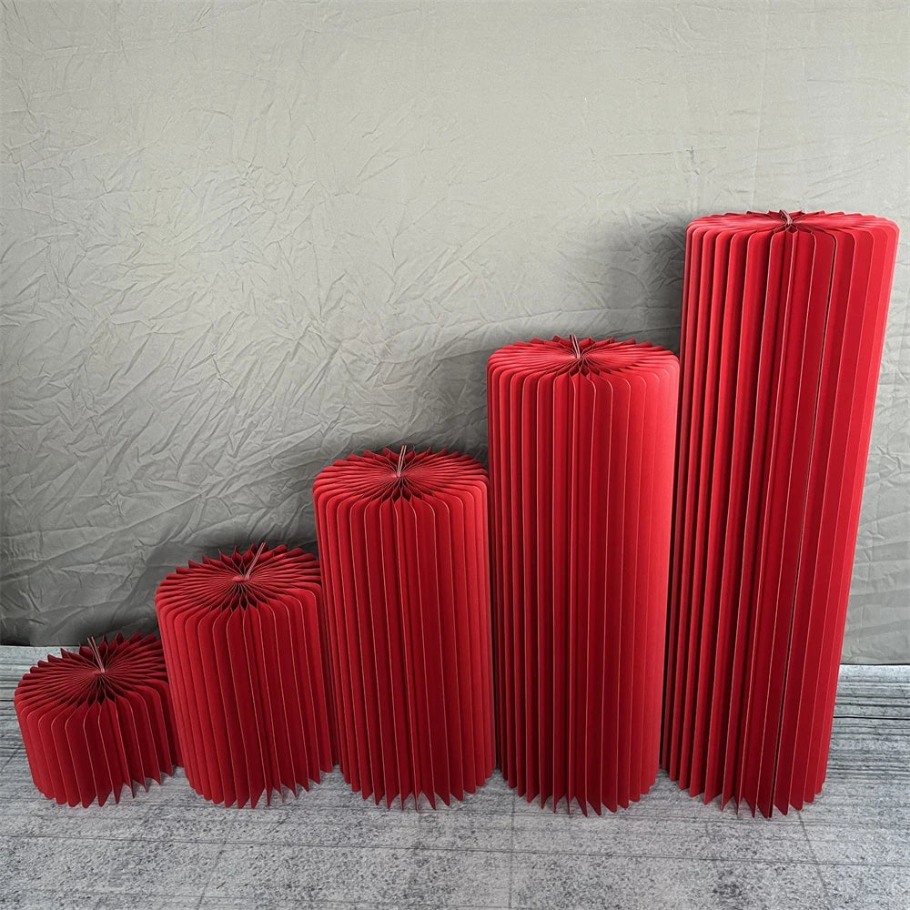 Paper Flower Cylinder Wedding & Dessert Table Decor