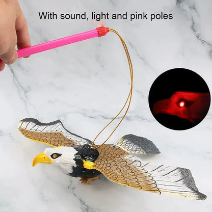 Interactive Flying Bird Cat Toy: Electric Hanging Eagle Teaser with Scratch Rope