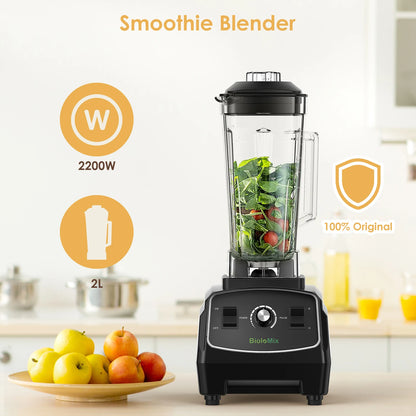 BioloMix G5200 High-Speed Countertop Blender with 2L Jar Options