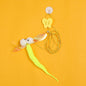 Adjustable Hanging Feather Cat Toy for Door – Elastic Rope Interactive Teaser for Cats & Small Dogs 10–65 in (25–165 cm)