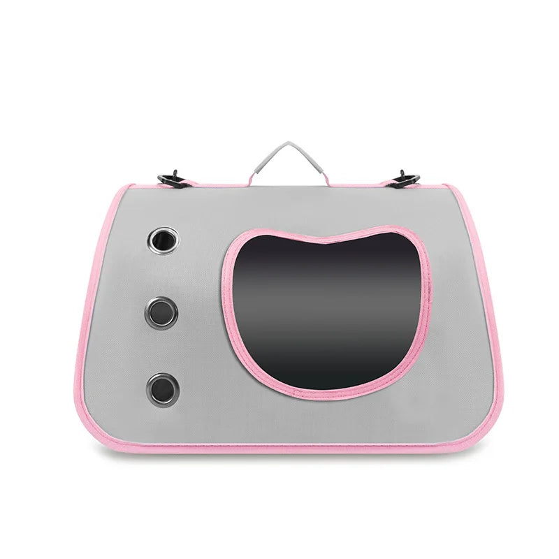 Foldable Breathable Pet Carrier Shoulder Bag for Small Dogs & Cats, 40 x 26 x 22 cm (15.7 x 10.2 x 8.7 in), Up to 7 kg (15.4 lb)