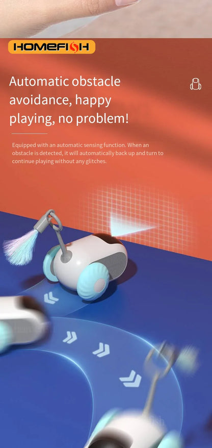 Interactive Remote Control Cat Toy Car – 2 Modes Automatic Moving Toy for Cats and Small Dogs, Kitten Training