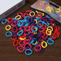50/100-Pack Colorful Nylon Hair Bands for Kids - Elastic Scrunchie Hair Ties & Ponytail Holders for Girls
