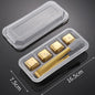 Stainless Steel Reusable Whiskey Stones - Quick-Freeze Ice Cubes with Storage Tray for Whiskey Wine Beer