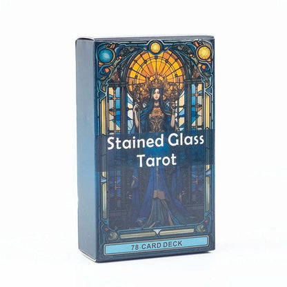 Stained Glass Tarot Card Deck – 78 Cards for Family & Divination