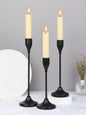 3-Piece European Style Metal Candle Holders Set for Wedding Table, Home & Christmas