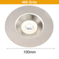 Emery Abrasive Disc for Ceramics, Glass & Stone — 3.94 in (10 cm) with 0.63 in (1.6 cm) Hole — 400/600/800 Grit