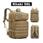 50L (13.2 Gal) Tactical Water-Resistant Travel Backpack – Large Capacity Multi-Functional Rucksack
